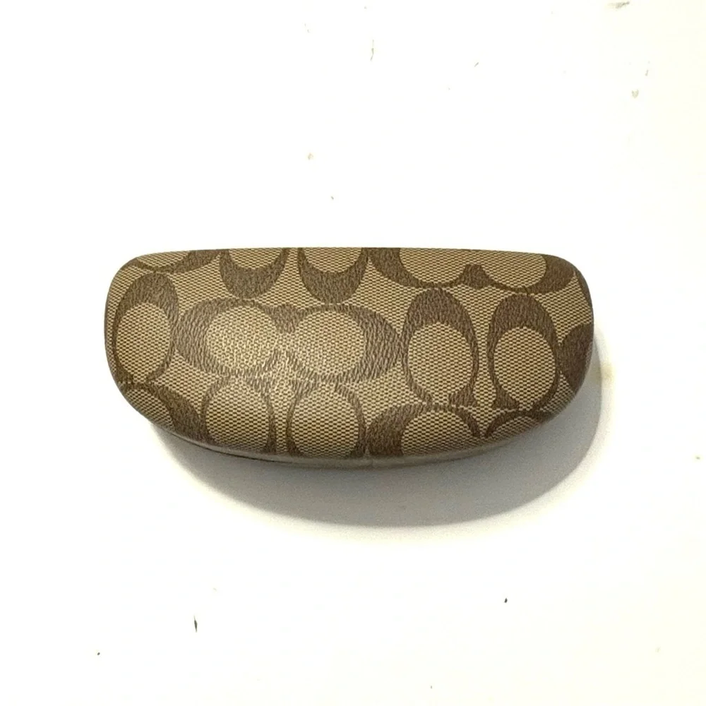 COACH Eyeglasses Hard Case Brown Signature Monogram